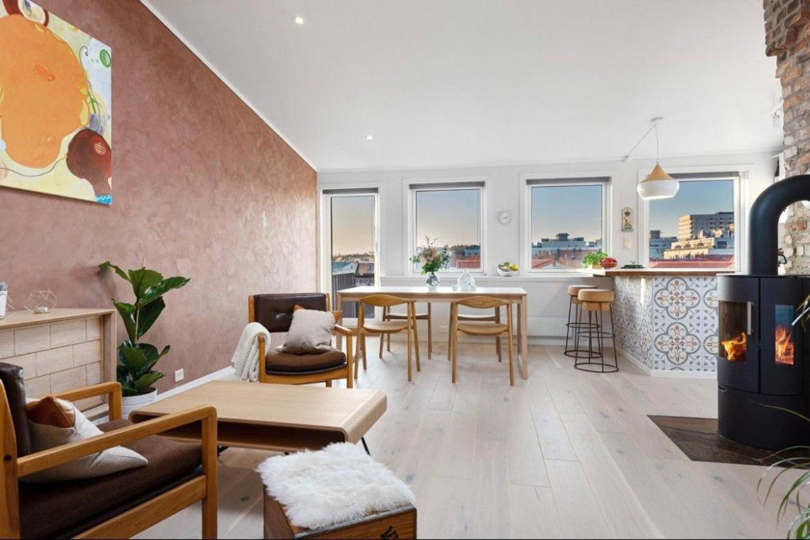 شقة Penthouse In Oslo'S Hippest District Gruenerlokka المظهر الخارجي الصورة